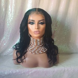 100% Brazilian virgin human hair closure wig 16